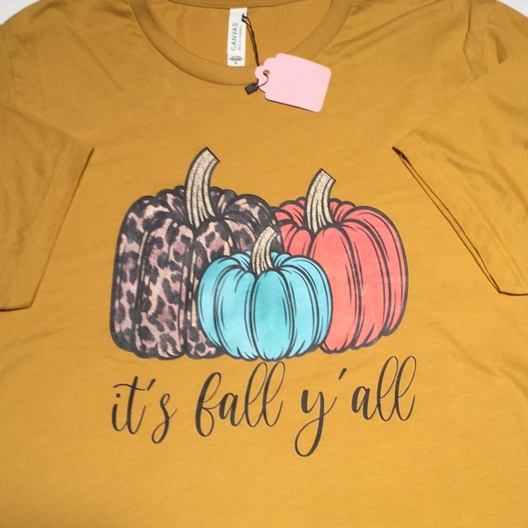 Pumpkin Its fall y’all Graphic T-shirt - Picture 1 of 1